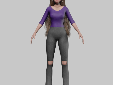Cute Standard Woman V40780 3D 模型