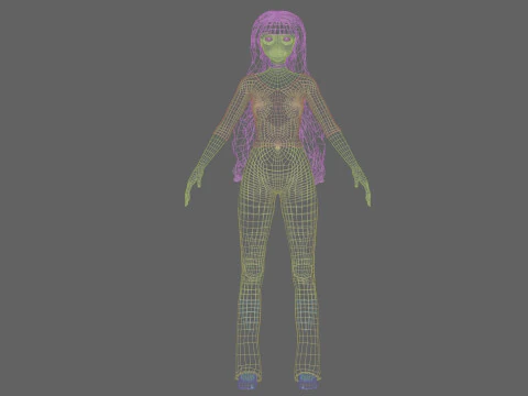 Cute Standard Woman V40780 3D Model