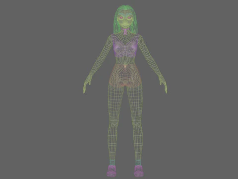 Cute teen woman V26615 3D Model