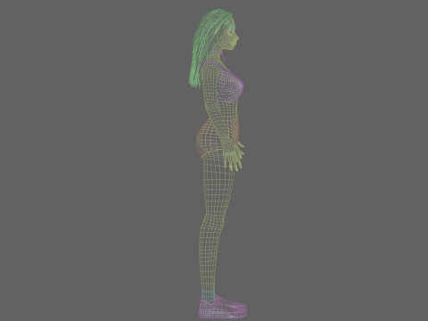 Cute teen woman V26615 3D Model