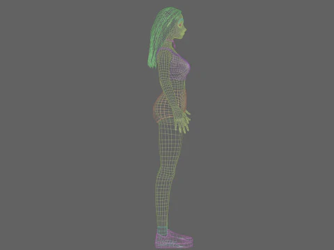 Cute teen woman V26615 3D Model