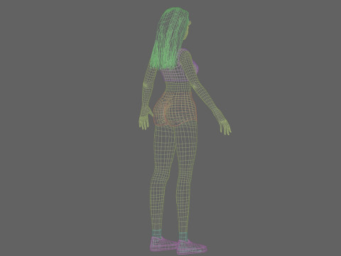 Cute teen woman V26615 3D Model
