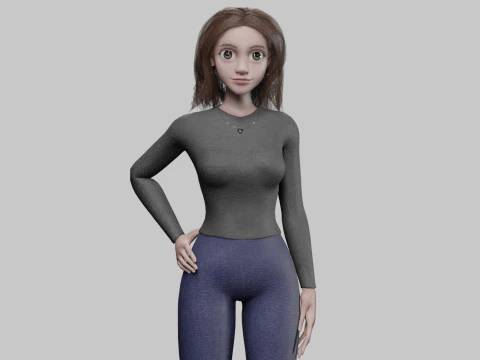 Śliczna młoda kobieta V34238 Model 3D