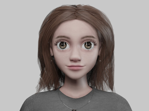 Cute Young Woman V34238 3D Модель