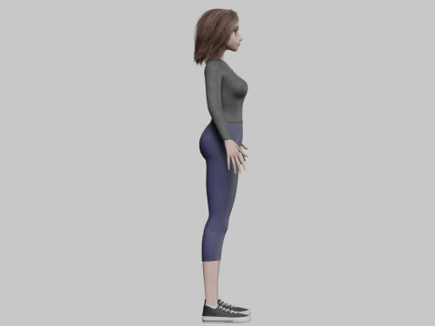 Cute Young Woman V34238 3D Model