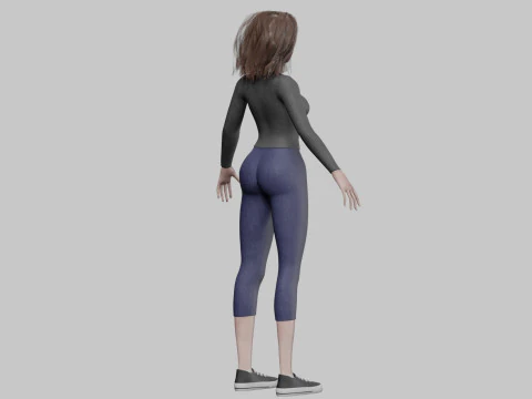 Cute Young Woman V34238 3D Model