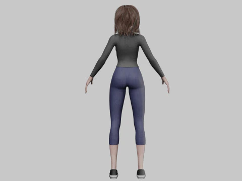 Cute Young Woman V34238 3D Model