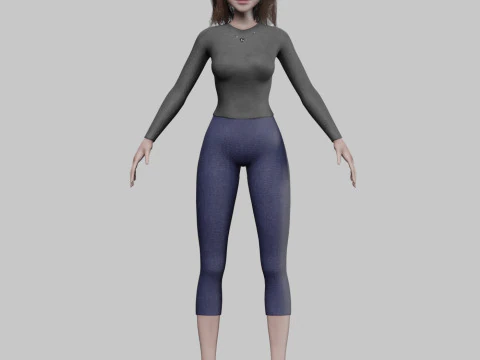 Cute Young Woman V34238 3D Model