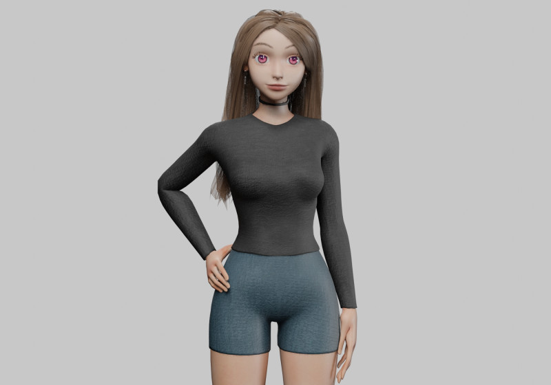 Pretty Basic Woman V31982 Modèle 3D .c4d .max .obj .3ds .fbx .stl .blend 
