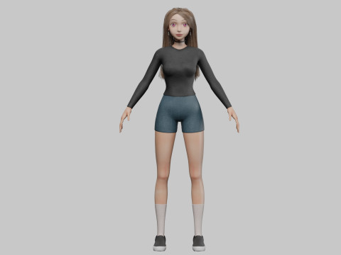 Pretty Basic Woman V31982 Modèle 3D
