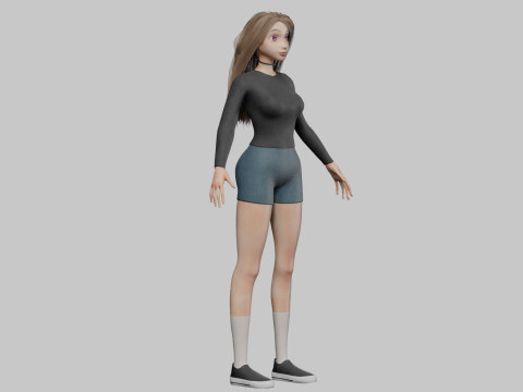 Pretty Basic Woman V31982 Modèle 3D