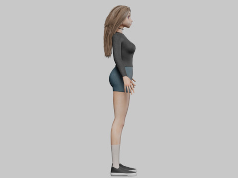 Pretty Basic Woman V31982 Modèle 3D