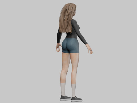 Pretty Basic Woman V31982 Modèle 3D