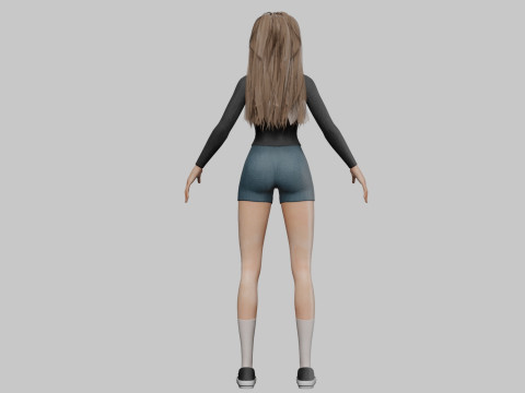 Pretty Basic Woman V31982 Modèle 3D