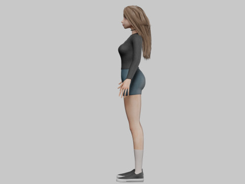 Pretty Basic Woman V31982 Modèle 3D