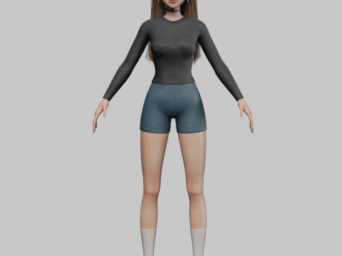 Pretty Basic Woman V31982 Modèle 3D