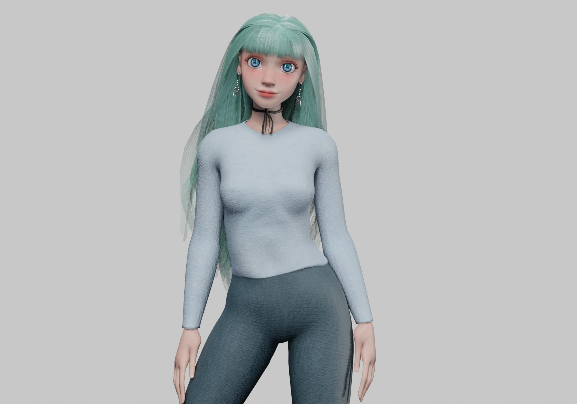 Pretty Beautiful woman V35728 3D Model .c4d .max .obj .3ds .fbx .stl .blend