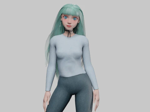 Mulher muito bonita V35728 Modelo 3D