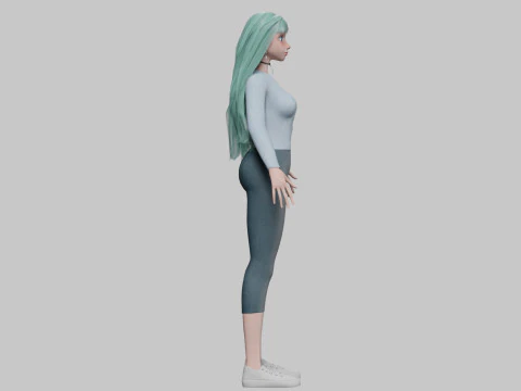 Pretty Beautiful woman V35728 3D Model