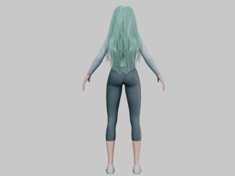 Pretty Beautiful woman V35728 3D Model