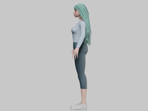 Pretty Beautiful woman V35728 3D Model