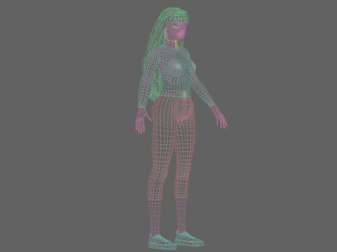 Pretty Beautiful woman V35728 3D Model