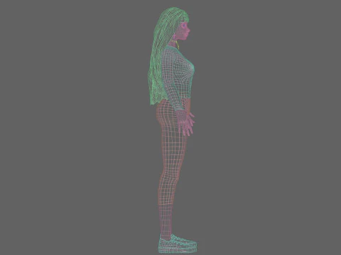 Pretty Beautiful woman V35728 3D Model