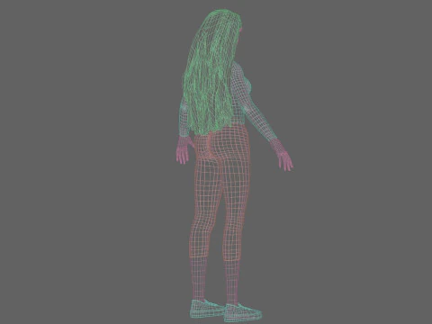 Pretty Beautiful woman V35728 3D Model
