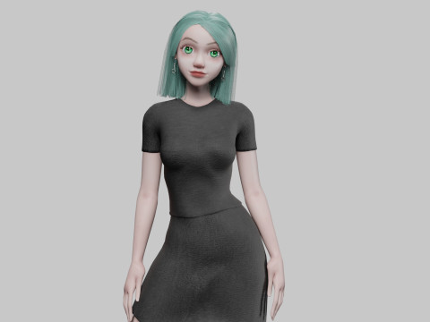 Pretty classic woman V28896 3D 모델