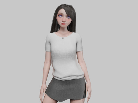 Pretty cool woman V31351 Modelo 3D