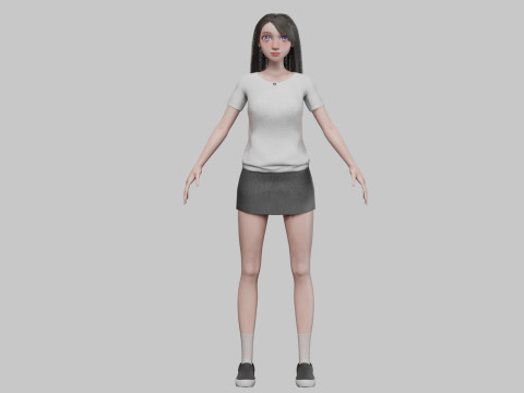 Pretty cool woman V31351 Modèle 3D