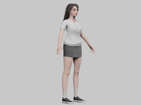Pretty cool woman V31351 Modèle 3D