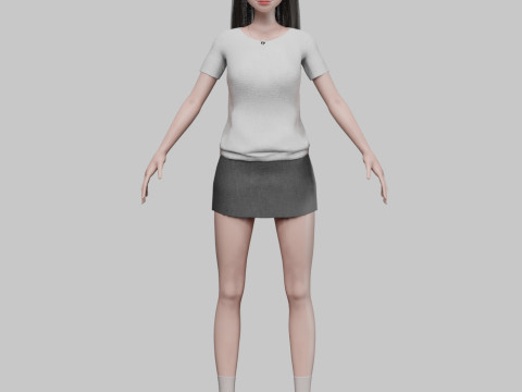 Pretty cool woman V31351 Modèle 3D
