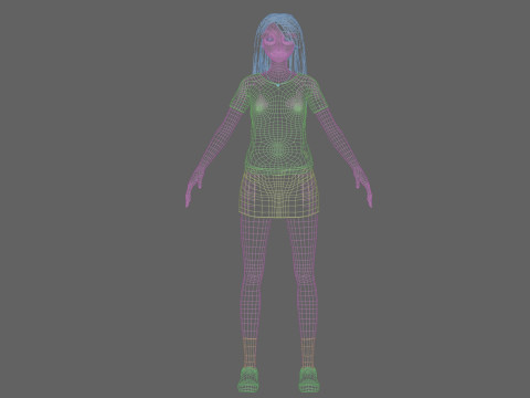 Pretty cool woman V31351 Modèle 3D