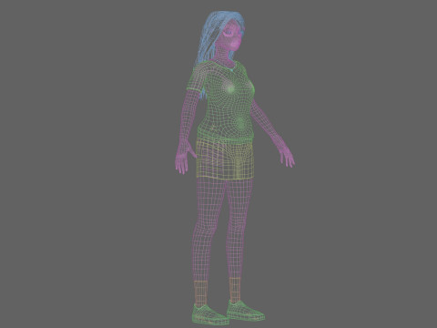 Pretty cool woman V31351 Modèle 3D