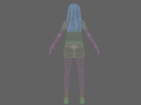 Pretty cool woman V31351 Modèle 3D