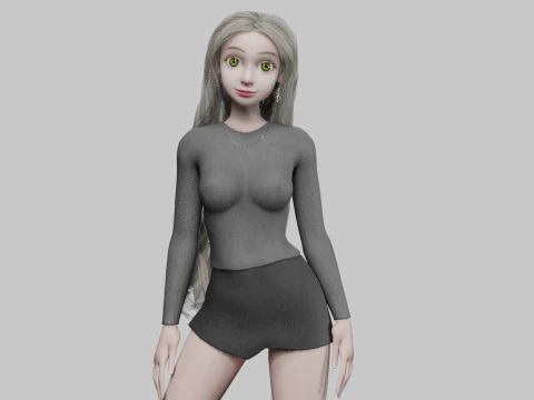 Donna piuttosto carina V39928 Modello 3D
