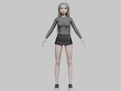 Pretty cute Woman V39928 3D Model