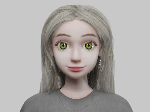 Pretty cute Woman V39928 3D Model