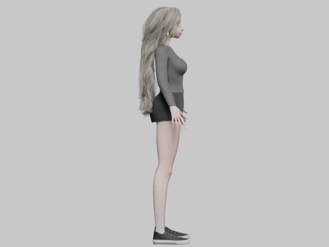 Pretty cute Woman V39928 3D Model