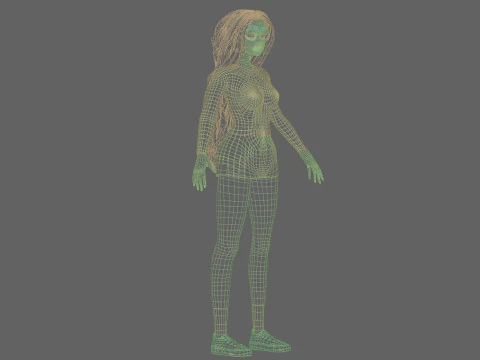 Pretty cute Woman V39928 3D Model