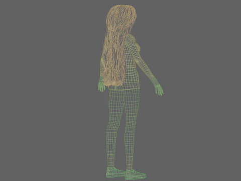 Pretty cute Woman V39928 3D Model