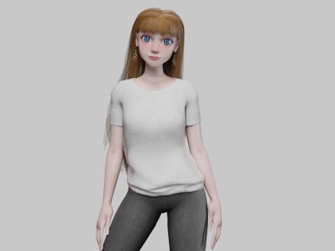Pretty Standard Woman V37810 3D Model