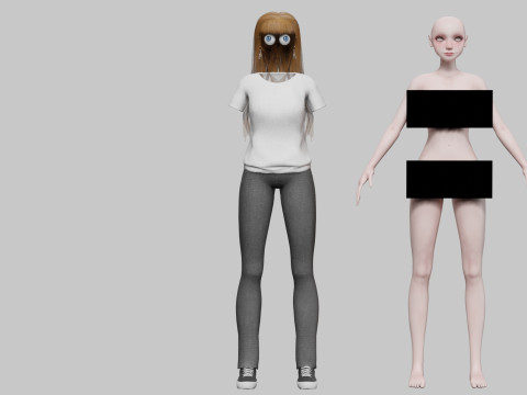 Pretty Standard Woman V37810 3D Model