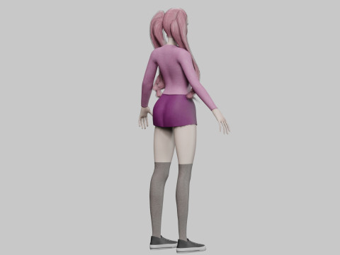 Pretty stylized woman V32343 Modello 3D