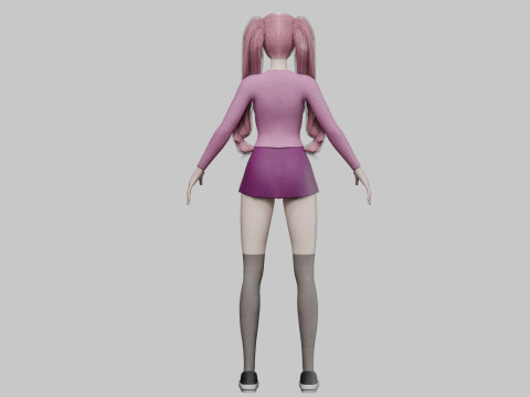 Pretty stylized woman V32343 Modello 3D