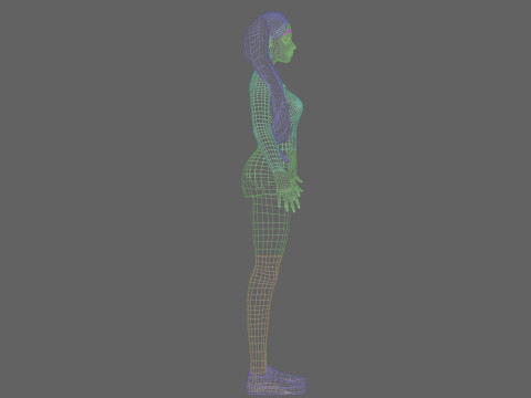 Pretty stylized woman V32343 Modello 3D