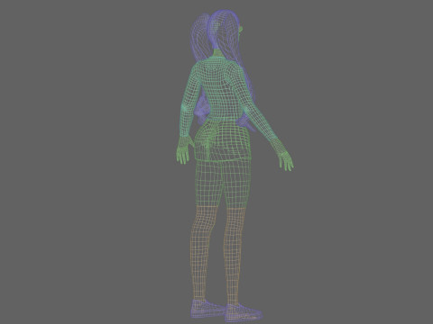 Pretty stylized woman V32343 Modello 3D