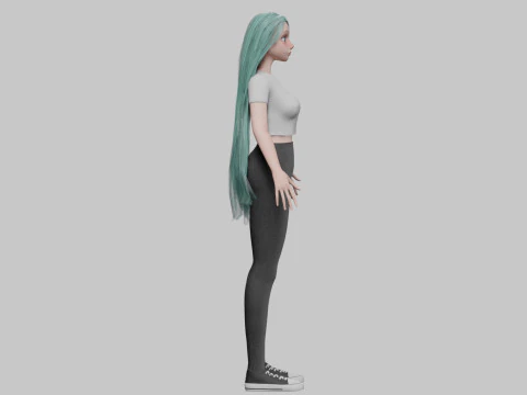 Pretty teen Woman V33362 3D Model