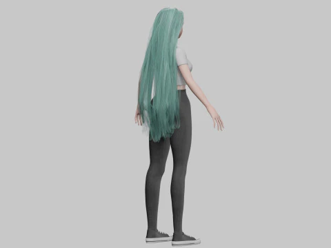 Pretty teen Woman V33362 3D Model